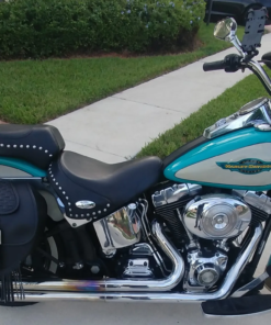 707F- Saddleline Harley-Davidson FLSTC Heritage Classic saddlebags With complete Mounting.
