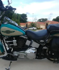 Alternative view of 707F- Saddleline Harley-Davidson FLSTC Heritage Classic saddlebags With complete Mounting.