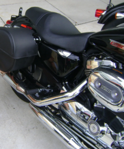 Alternative view of 1200SPL- Saddleline Harley-Davidson sportster XL1200 & 883 Saddlebags with Quick Mounting hardware.