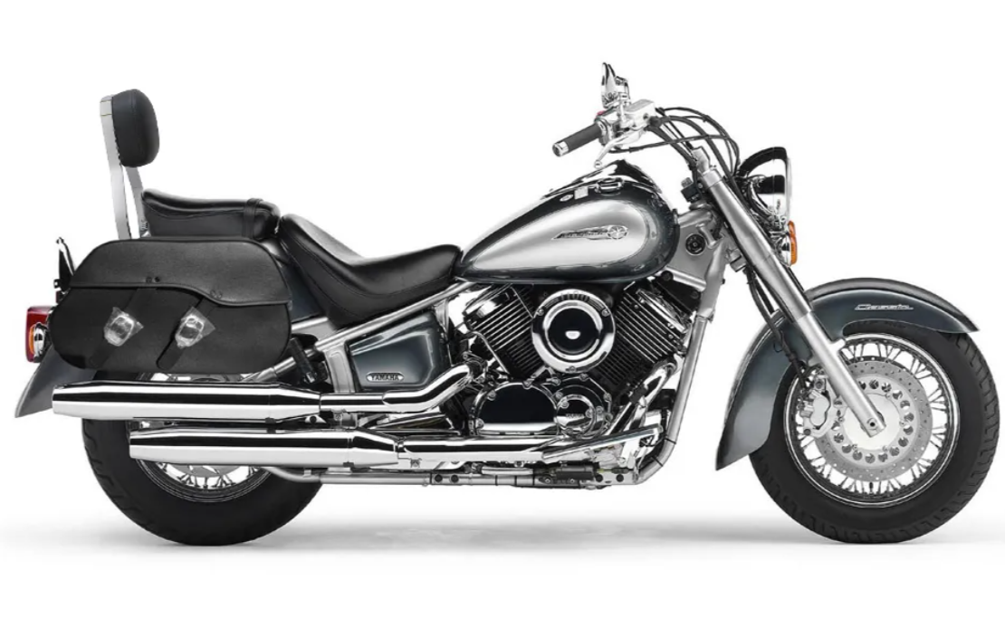 YM1100FP-Saddleline Yamaha V.STAR 1100 classic Saddlebags with Complete Quick Detachable Mounting Hardware.
