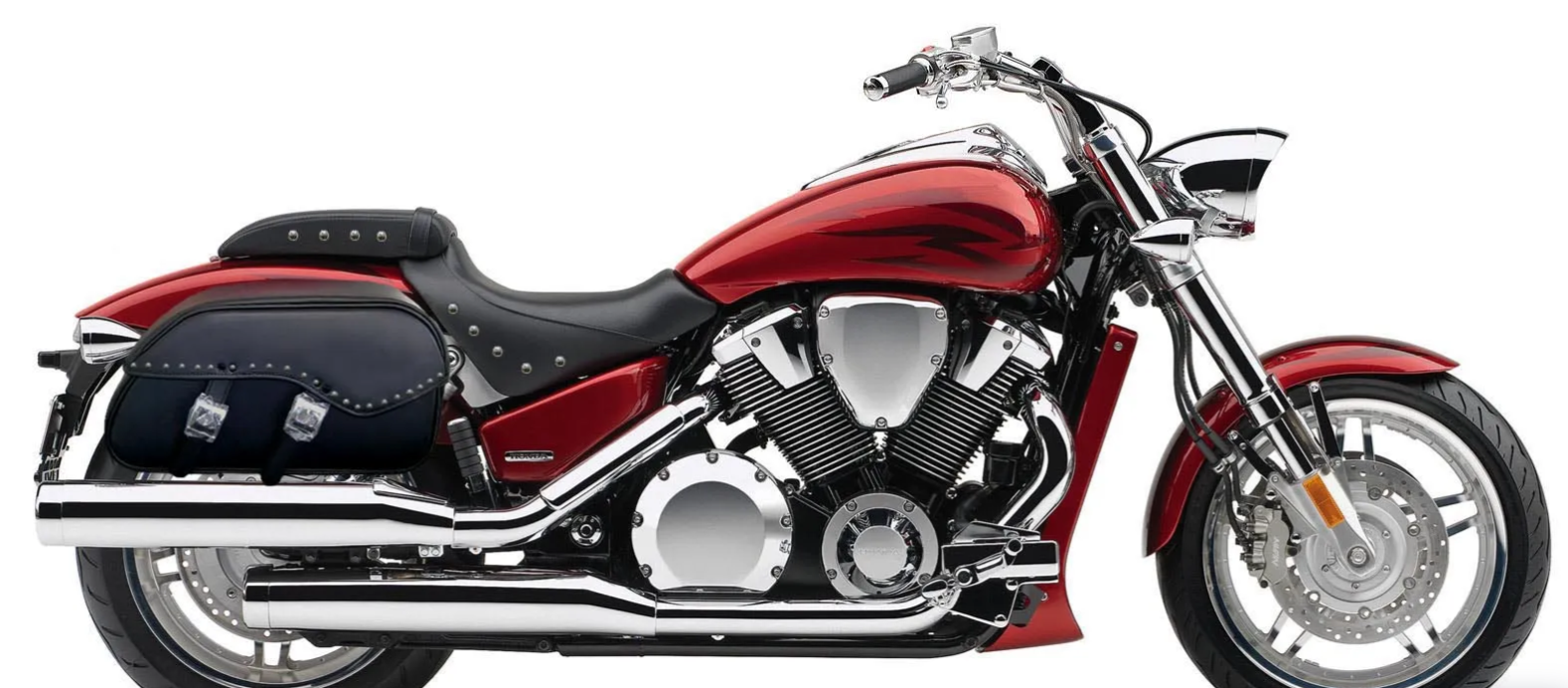 1204- HONDA VTX 1300F STUDDED saddlebags with complete quick detachable mounting hardware (included).