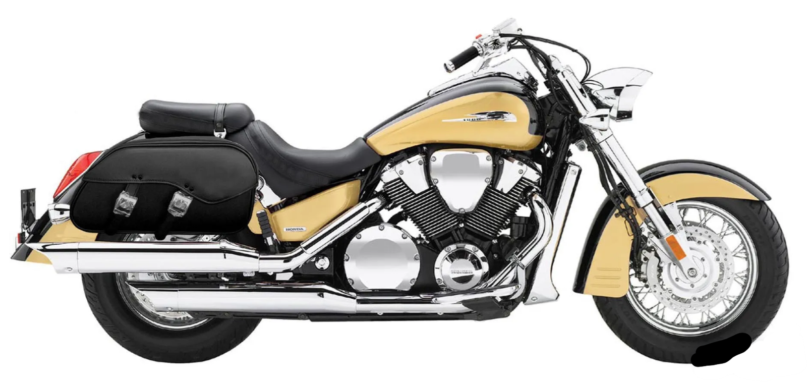 1218- HONDA VTX 1800S SPOKES saddlebags by saddleline with complete quick detachable mounting hardware (included).