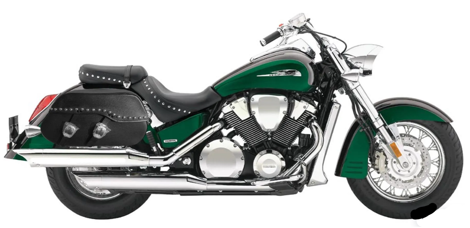 1219-HONDA VTX 1800S SPOKES saddlebags by saddleline with complete quick detachable mounting hardware (included).