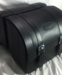 Alternative view of 706F- Triumph SpeedMaster Hardbody leather Saddlebags with Quick Release & Lodge Mounting
