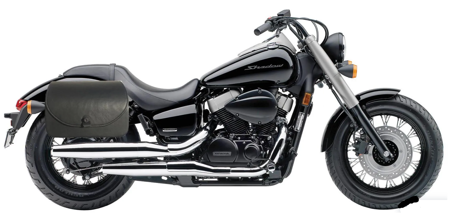 1233- Saddleline Honda Shadow Phantom saddlebags with quick mounts, lockable