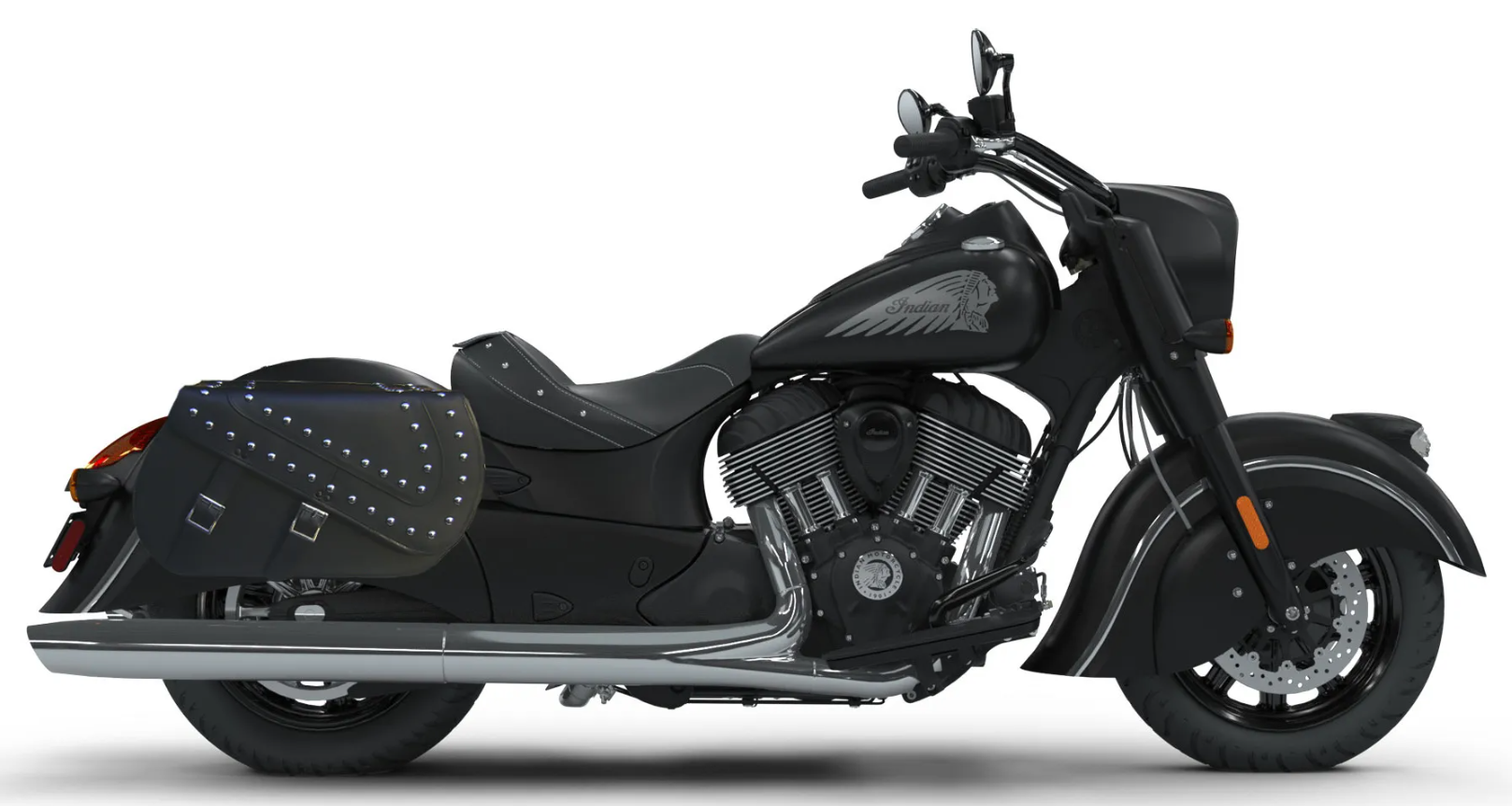 500ST-Saddleline Indian Chief Dark Horse Saddlebags in Leather & Hard Body With Quick detach mounting Brackets. - Image 10
