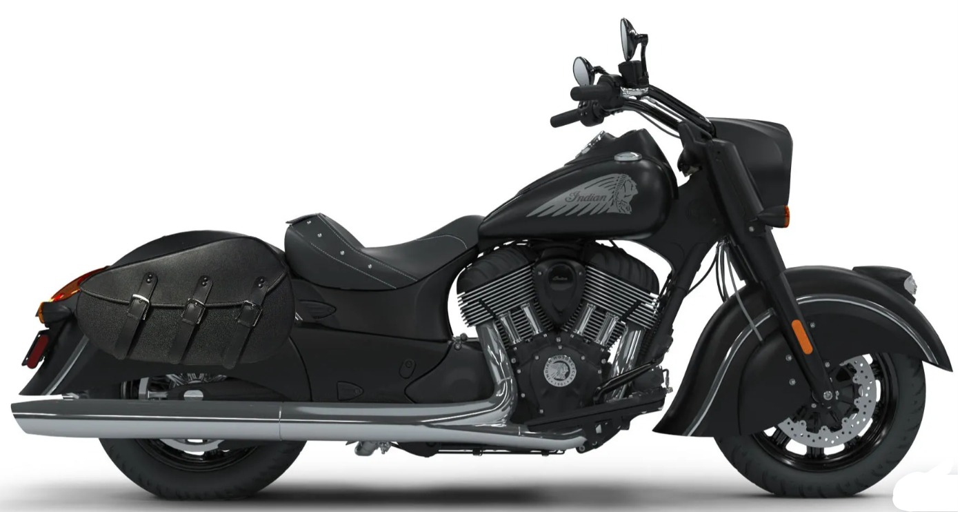 5013BP-Saddleline Indian Chief  Dark Horse Saddlebags in Leather & Hard Body With Quick detach mounting Brackets. - Image 8