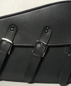 Alternative view of 502B3TDP-Saddleline Indian Chief Saddlebags in Leather & Hard Body With Quick detach mounting Brackets.