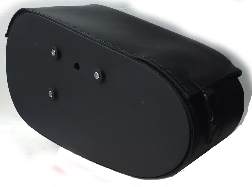 502B3TDP-Saddleline Indian Chief Saddlebags in Leather & Hard Body With Quick detach mounting Brackets. - Image 7