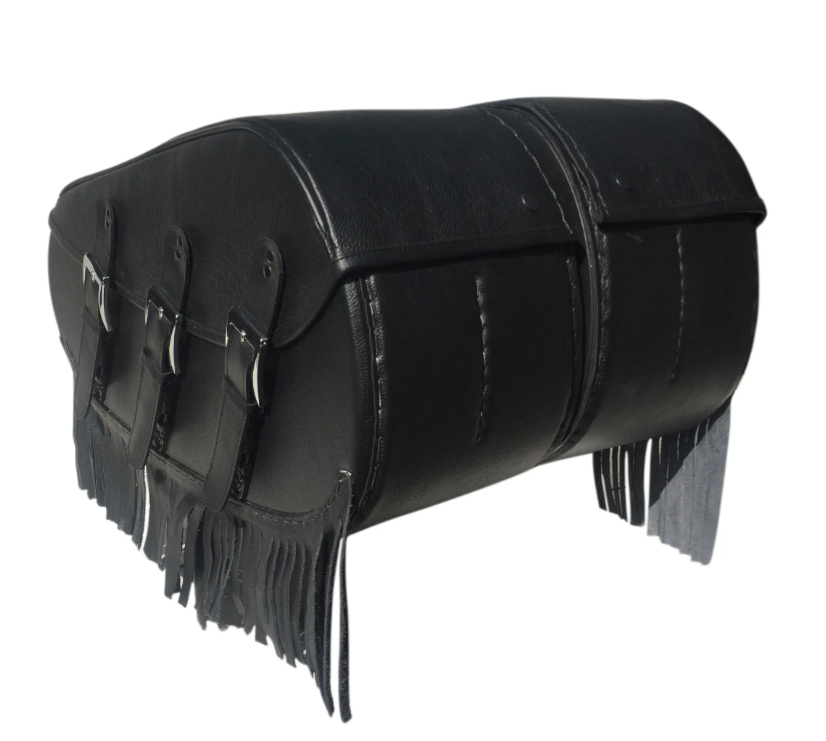 507- Saddleline Indian Chief lethare saddlebags full hard body & with complete Quick disconnect mounting. - Image 3