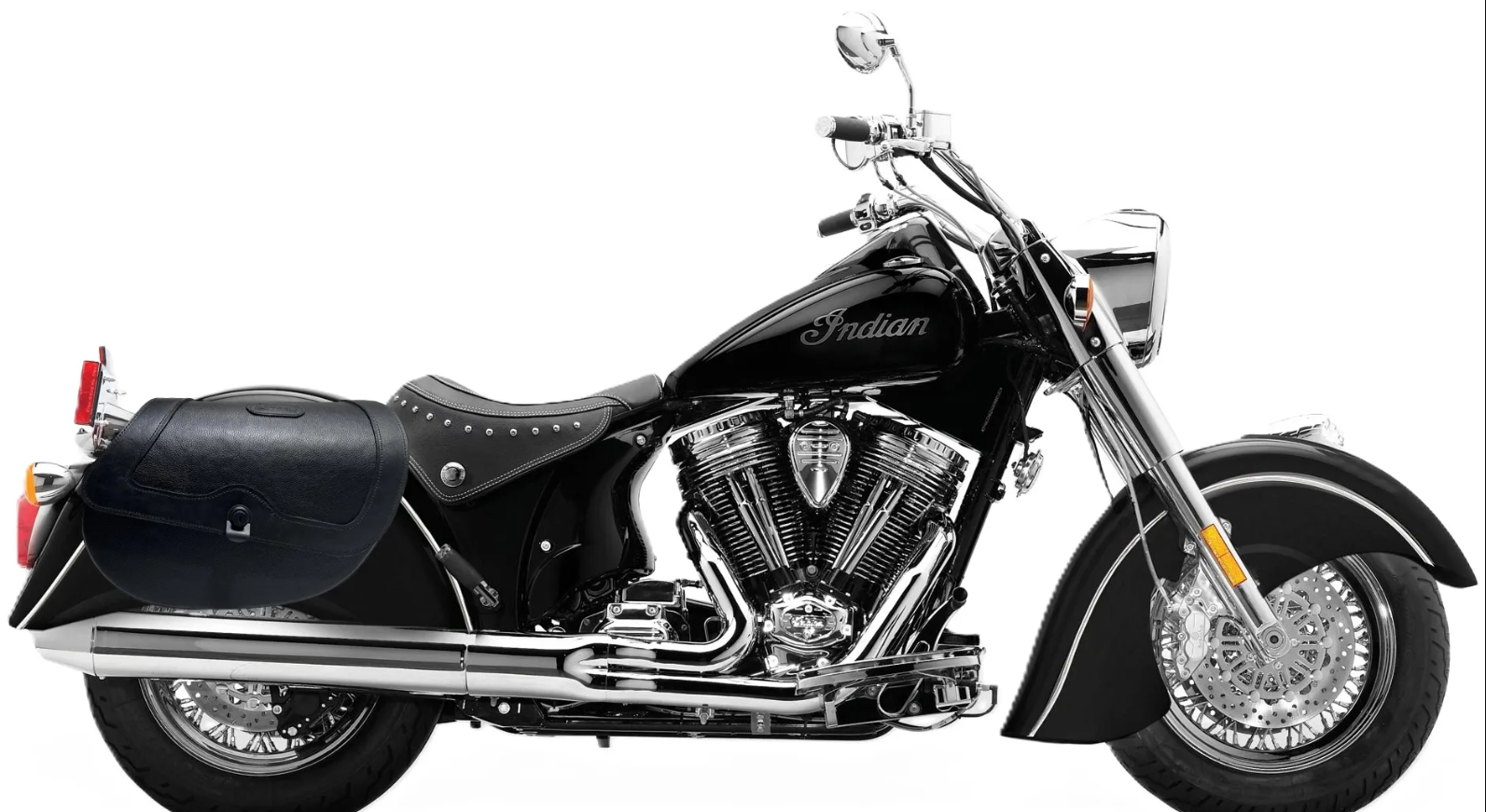 516L-Saddleline Indian Chief Saddlebags in Leather & Hard Body With Quick detach mounting Brackets. Indian Chief, Chieftain, Classic, Dark horse - Image 8