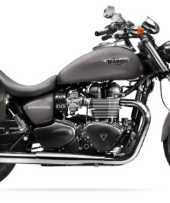 707L- Saddleline Triumph Speed Master Hardbody leather Saddlebags with Quick Release & Lodge Mounting LOCKABLE.