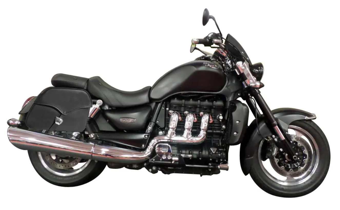 TH700-Saddleline Triumph Rocket 111 Saddlebags With Quick Detachable Mounting Brackets.