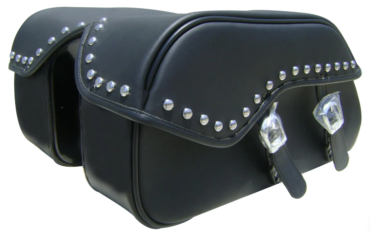 1210- HONDA VTX 1300T STUDDED saddlebags by saddleline with complete quick detachable mounting hardware (included). - Image 3