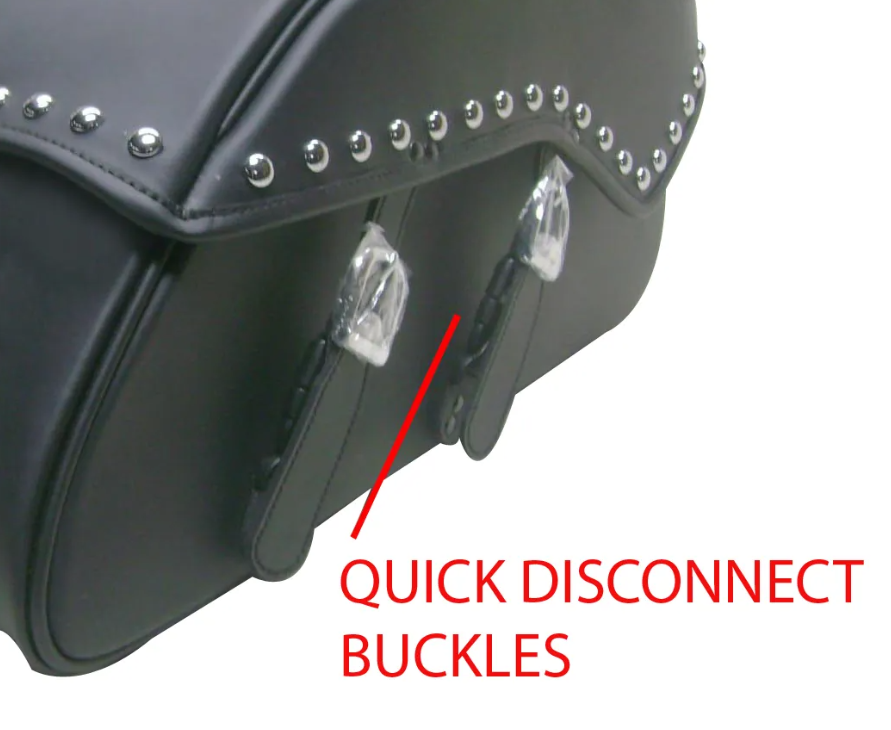 1210- HONDA VTX 1300T STUDDED saddlebags by saddleline with complete quick detachable mounting hardware (included). - Image 6