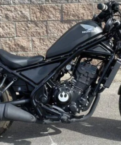 1222L- Saddleline Honda Rebel 500 and 1100 Saddlebags With Complete Quick Detachable Mounting Hardware.