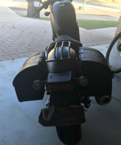 Alternative view of 1222L- Saddleline Honda Rebel 500 and 1100 Saddlebags With Complete Quick Detachable Mounting Hardware.