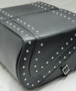 Alternative view of 506ST- Saddleline Indian Chief Classic Saddlebags in Leather & Hard Body With Quick detach mounting Brackets