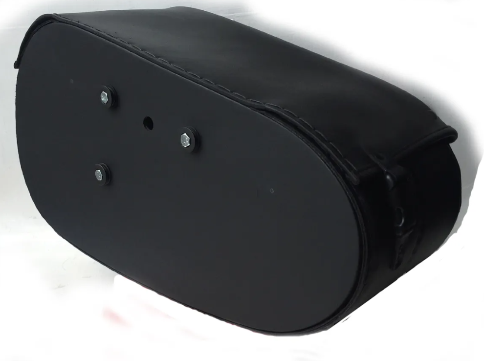 512TD3B- Saddleline Indian Chief Classic Saddlebags in Leather & Hard Body With Quick detach mounting Brackets. - Image 7