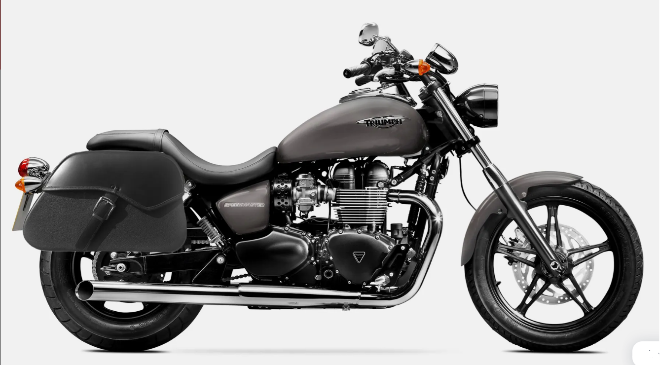 705FF- Triumph SpeedMaster Hardbody leather Saddlebags with Quick Release & Lodge Mounting