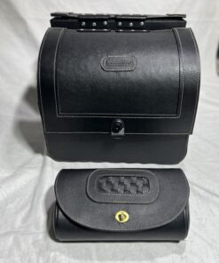 400L-CUSTOM- Saddleline Harley-Davidson Softail Fat Bob FXFB FXFBS Saddlebags with Quick Mounts & Handle Bar tool bag