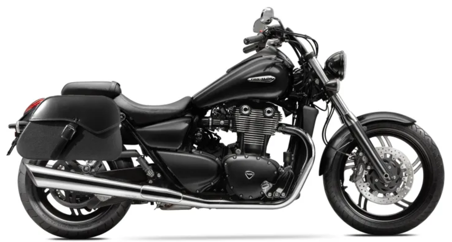 TH703- Saddleline Triumph Thunderbird Saddlebags with Complete Quick Detachable Mounts.