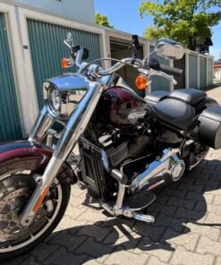 102E- SADDLELINE HARLEY-DAVIDSON Softail Fatboy FLFB & FLFBS Lockable Saddlebags With Quick Detaching Mounts - Image 3