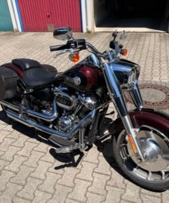 102E- SADDLELINE HARLEY-DAVIDSON Softail Fatboy FLFB & FLFBS Lockable Saddlebags With Quick Detaching Mounts - Image 5