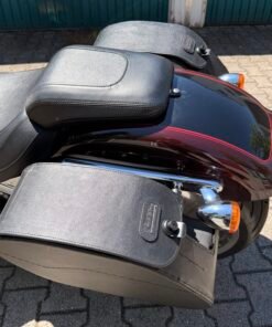 Alternative view of 102E- SADDLELINE HARLEY-DAVIDSON Softail Fatboy FLFB & FLFBS Lockable Saddlebags With Quick Detaching Mounts