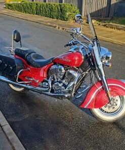 509S- Saddleline Indian Chief Saddlebags in Leather & Hard Body With Quick detach mounting Brackets. Indian Chief, Chieftain, Classic, Dark Horse Roadmaster saddlebags - Image 5