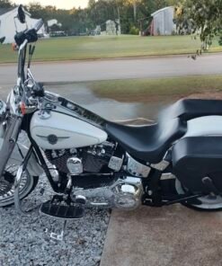 440F- SADDLELINE HARLEY-DAVIDSON Softail Fatboy FLSTF / FLSTFI & FLSTFB Saddlebags(Large Size) With Quick Detaching Mounts